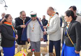 
      
      Delegation of Scouts and Guides congratulates Sukhu 
      
      