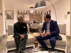 
      
      Jaishankar meets Cyprus former Foreign Minister Christodoulides
      
      