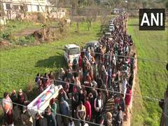 
      
      Large crowd attend last rites of six civilians killed in Rajouri 
      
      