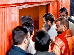 
      
      Delhi: Rahul Gandhi visits Marghat Hanuman Temple
      
      