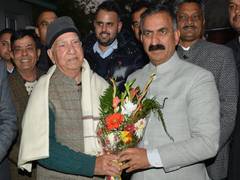 
      
      Sukhvinder Sukhu calls on former Himachal CM Shanta Kumar
      
      