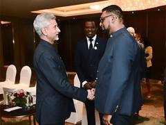 
      
      Jaishankar discusses people-to-people ties with Guyana President
      
      