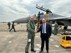 
      
      Indian envoy receives IAF contingent at Thai naval air base
      
      
