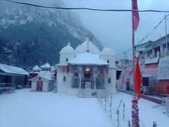 
      
      Gangotri Dham covered in white after heavy snowfall
      
      