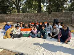 
      
      Ace Indian wrestlers stage protest against WFI at Jantar Mantar
      
      
