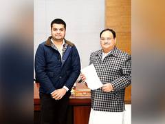 
      
      Chairman of GCNI Shubham Chaudhary Meets BJP National President
      
      