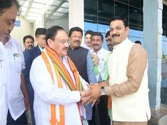 
      
      BJP National President JP Nadda arrives in Karnataka's Kalaburagi
      
      