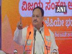 
      
      JP Nadda urges voters to press the 
