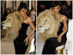
      
      Kylie Jenner wears giant lion head at Paris Fashion Week! 
      
      