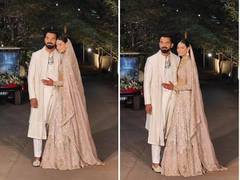 
      
      Athiya Shetty-KL Rahul make first appearance as married couple
      
      
