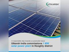 
      
      Utkarsh India Limited commissions a 1MW Solar Power Plant
      
      