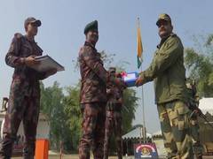 
      
      BSF exchanges sweets with Pak Rangers, Border Guard Bangladesh
      
      