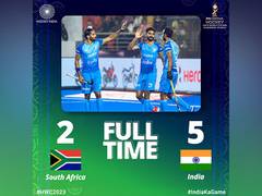 
      
      Men's Hockey WC: India thrash South Africa 5-2 
      
      