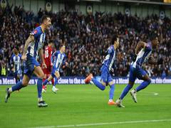 
      
      Brighton knock defending champions Liverpool out of FA Cup
      
      