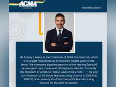 
      
      ACMA welcomes govt's push on exports, manufacturing
      
      