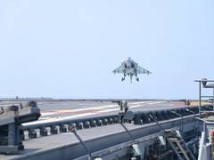 
      
      LCA Navy carries out maiden landing on INS Vikrant
      
      