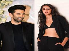 
      
      Rumoured couple Ananya -Aditya pose with Sidharth -Kiara 
      
      
