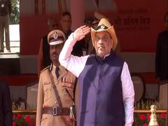 
      
      Amit Shah presents President's Colour to Haryana Police
      
      