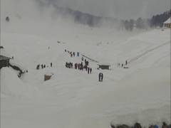 
      
      Kashmir: Tourists flock to Gulmarg as snow covers ski resort 
      
      