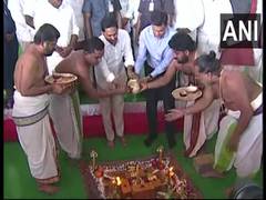 
      
      Andhra CM lays foundation stone of JSW steel plant
      
      
