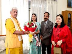 
      
      J-K Lt Governor congratulates Mrs World 2022 Sargam Koushal
      
      