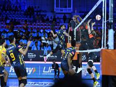 
      
      Hyderabad Black Hawks pick gritty win over Kochi Blue Spikers
      
      
