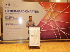 
      
      K T Rama Rao launches first AIF India Chapter in Hyderabad
      
      