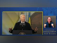 
      
      Ukraine stands strong, tall and free: Biden in Warsaw
      
      