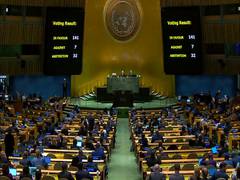 
      
      At UNGA, India abstains from vote on resolution over Ukraine
      
      