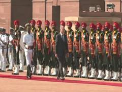 
      
      Olaf Scholz receives ceremonial reception at Rashtrapati Bhavan
      
      
