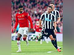 
      
      Marcus Rashford received the credit for his goal
      
      