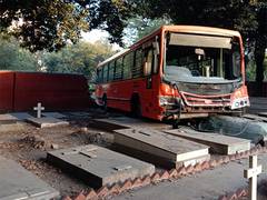 
      
      Delhi: DTC bus crashes into Christian cemetery, damages wall
      
      