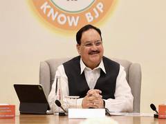 
      
      Nadda interacts with foreign delegates at BJP HQ 
      
      