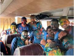 
      
      Watch: Team India celebrates holi ahead of 4th Test
      
      