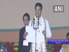 
      
      Manik Saha takes oath as Tripura CM for second consecutive time
      
      