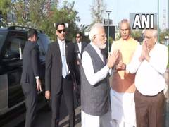 
      
      PM Modi arrives at Narendra Modi Stadium in Ahmedabad
      
      