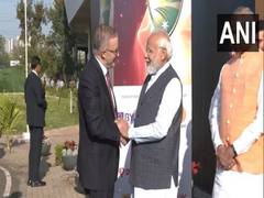 
      
      PM Modi, Australian PM Albanese at Gujarat Stadium for India-Aust
      
      