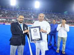 
      
      Odisha CM Patnaik receives certificate for Birsa Munda stadium
      
      