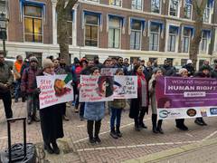 
      
      Oversees Pakistanis protest against rights violation
      
      
