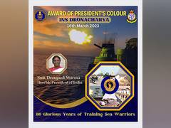 
      
      INS Dronacharya to be awarded President's Colour
      
      