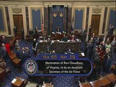 
      
      US Senate confirms Chaudhary as Assistant Secretary of Air Force
      
      