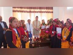 
      
      Uttarakhand CM celebrates Phooldei with school children
      
      