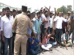 
      
      JD(S) workers protest on Bengaluru-Mysuru highway
      
      
