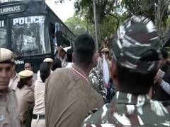 
      
      Congress workers protest outside Nadda's residence
      
      