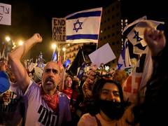 
      
      Israeli protest  against planned judicial overhaul continues
      
      