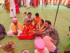 
      
      Chhattisgarh: Surrendered Naxals tie knot in presence of police
      
      