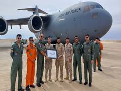 
      
      Saudi extends hospitality to IAF contingent returning from UK
      
      