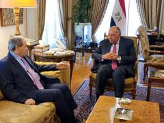
    Syrian Foreign Minister meets Egyptian counterpart in Cairo
    