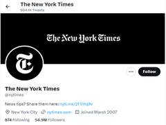 
      
      Leading US daily New York Times loses Twitter verification
      
      