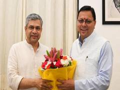 
      
      Uttarakhand CM Dhami meets Railway Minister Ashwini Vaishnav
      
      